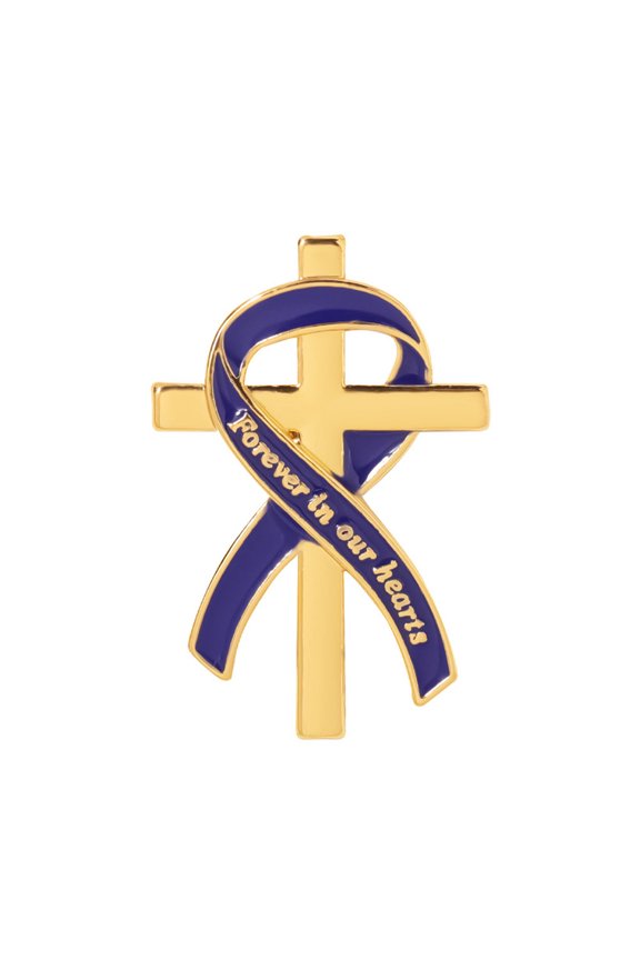 Memorial Service Brooch Pin Ribbon Lapel Badge Gold Tone Alloy Accessory for Mourning Ceremony Guests and Family