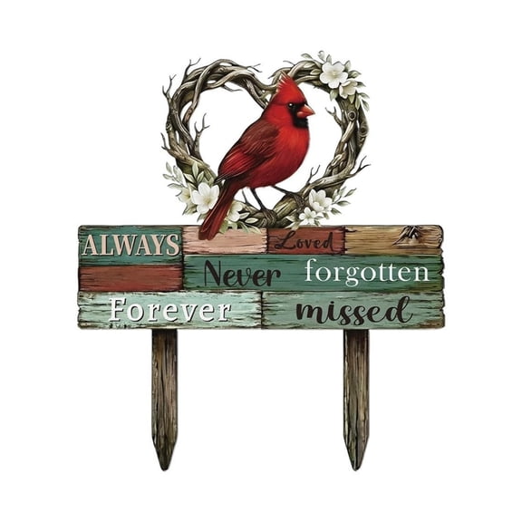 Memorial Stakes Cemetery Decorations Metal Grave Markers Plaque Sympathy Garden Stake Waterproof Cemetery Memorial Signs Decoration for Grave,Style O