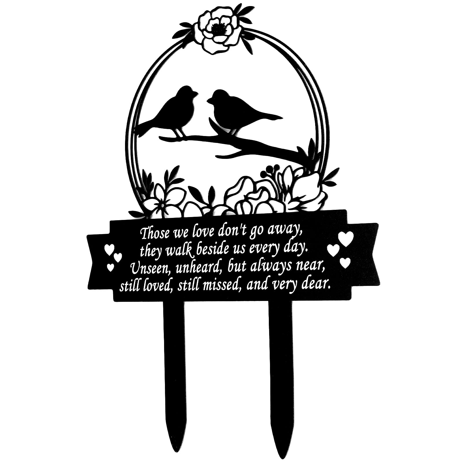 Memorial Stakes Rustproof Metal Memorial Grave Markers Sympathy Bird