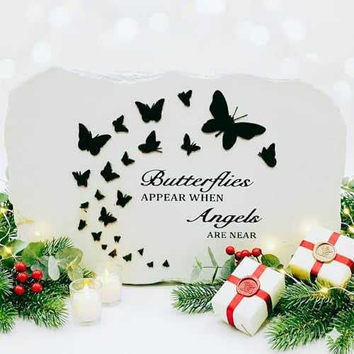 Memorial Stones for Loved Ones Outside - Memorial Garden Stones in Memory of Loved Ones Lost, Pet Memorial Stone, Garden Remembrance Stones - 10.5 x 7 x 0.5 inches, Waterproof Resin$$Garden & Patio