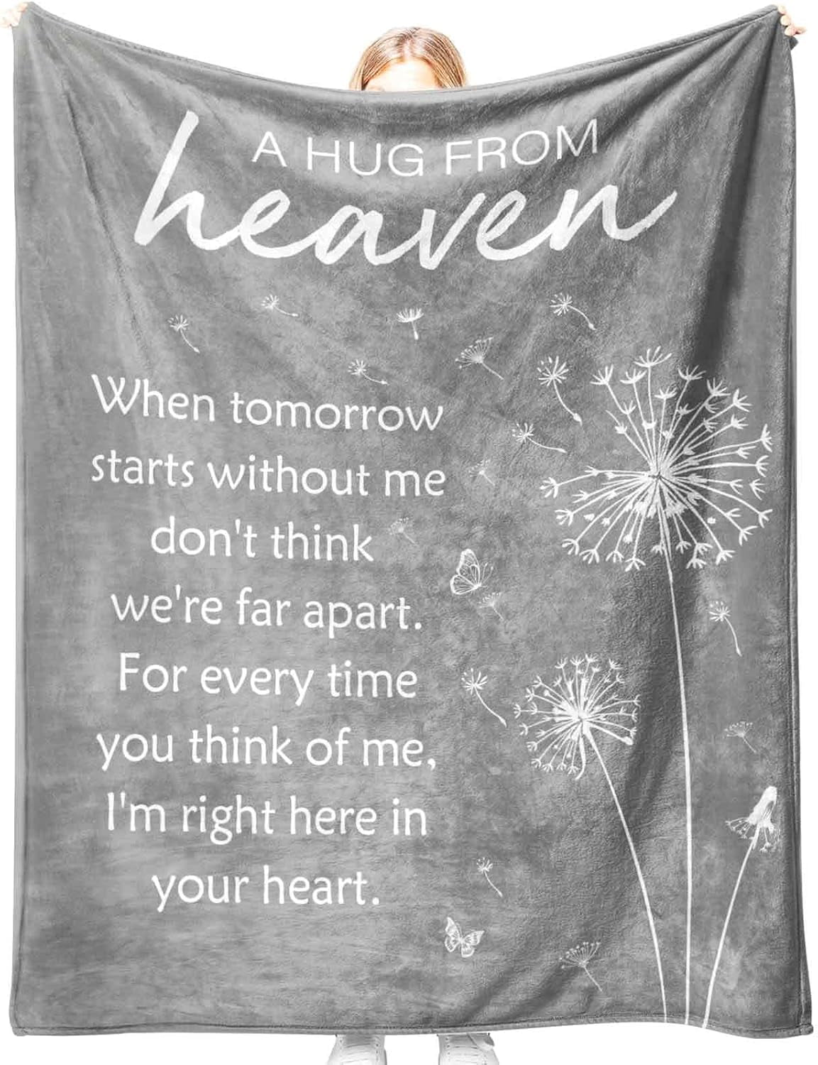 Memorial Sympathy Gifts for Loss of Loved One, Soft Flannel Memorial Blanket, Bereavement Gift Idea, Grief Condolences Sorry for Your Loss for Mom Dad Grandma Grandpa Sister