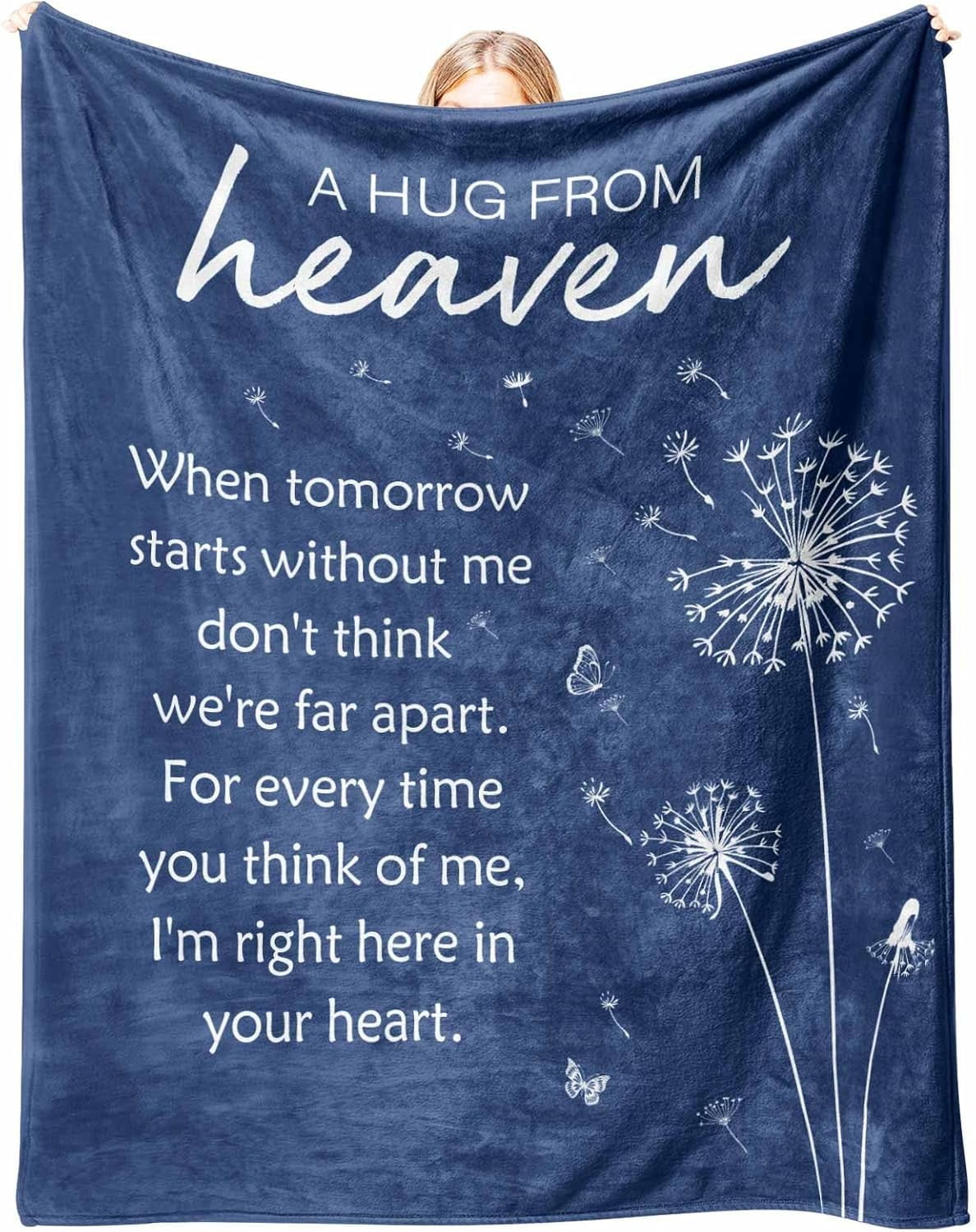 Memorial Sympathy Gifts for Loss of Loved One, Soft Flannel Memorial Blanket, Bereavement Gift Idea, Grief Condolences Sorry for Your Loss for Mom Dad Grandma Grandpa Sister