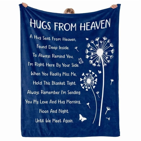 Memorial Sympathy Gifts for Loss of Loved One, Soft Flannel Memorial Blanket, Bereavement Gift Idea, Grief Condolences Sorry for Your Loss for Mom Dad Grandma Grandpa Sister - 50 x 60 inches
