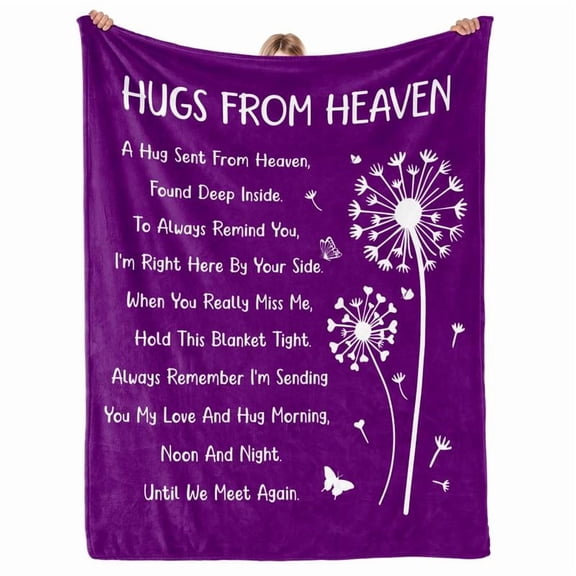 Memorial Sympathy Gifts for Loss of Loved One, Soft Flannel Memorial Blanket, Bereavement Gift Idea, Grief Condolences Sorry for Your Loss for Mom Dad Grandma Grandpa Sister - 50 x 60 inches