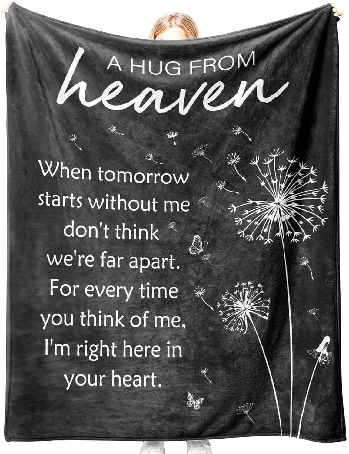 Memorial Sympathy Gifts for Loss of Loved One, Soft Flannel Memorial Blanket, Bereavement Gift Idea, Grief Condolences Sorry for Your Loss for Mom Dad Grandma Grandpa Sister