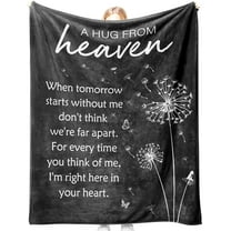 Memorial Sympathy Gifts for Loss of Loved One, Soft Flannel Memorial Blanket, Bereavement Gift Idea, Grief Condolences Sorry for Your Loss for Mom Dad Grandma Grandpa Sister - 50 x 60 inches (White)