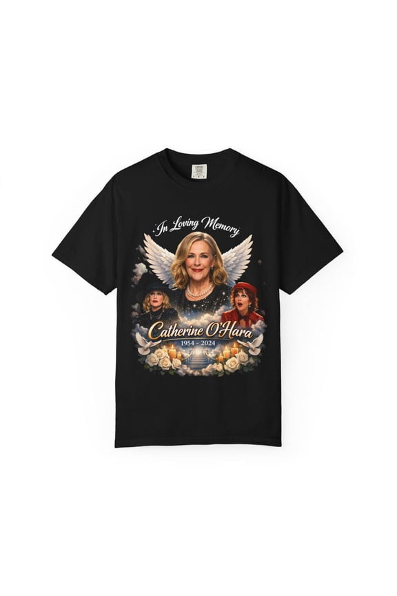 Memorial Tribute Catherine Design O’Hara Vintage Pop Culture Artwork Graphic, Unisex Cotton T-Shirt, Size S-5XL