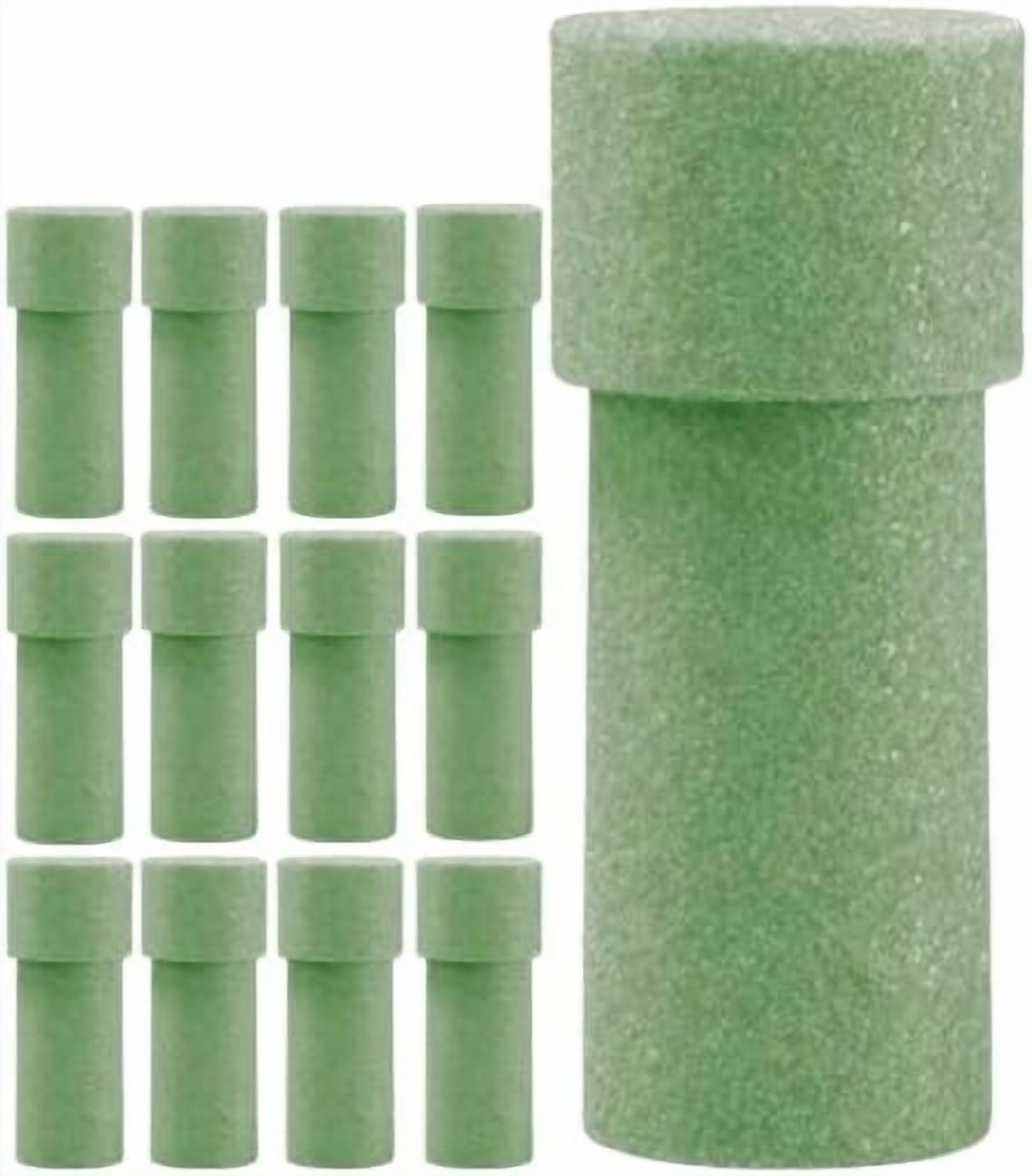 Memorial Vase Foam Insert 3.4 Inch x 8 Inch Green Foam Course Pore Dry ...