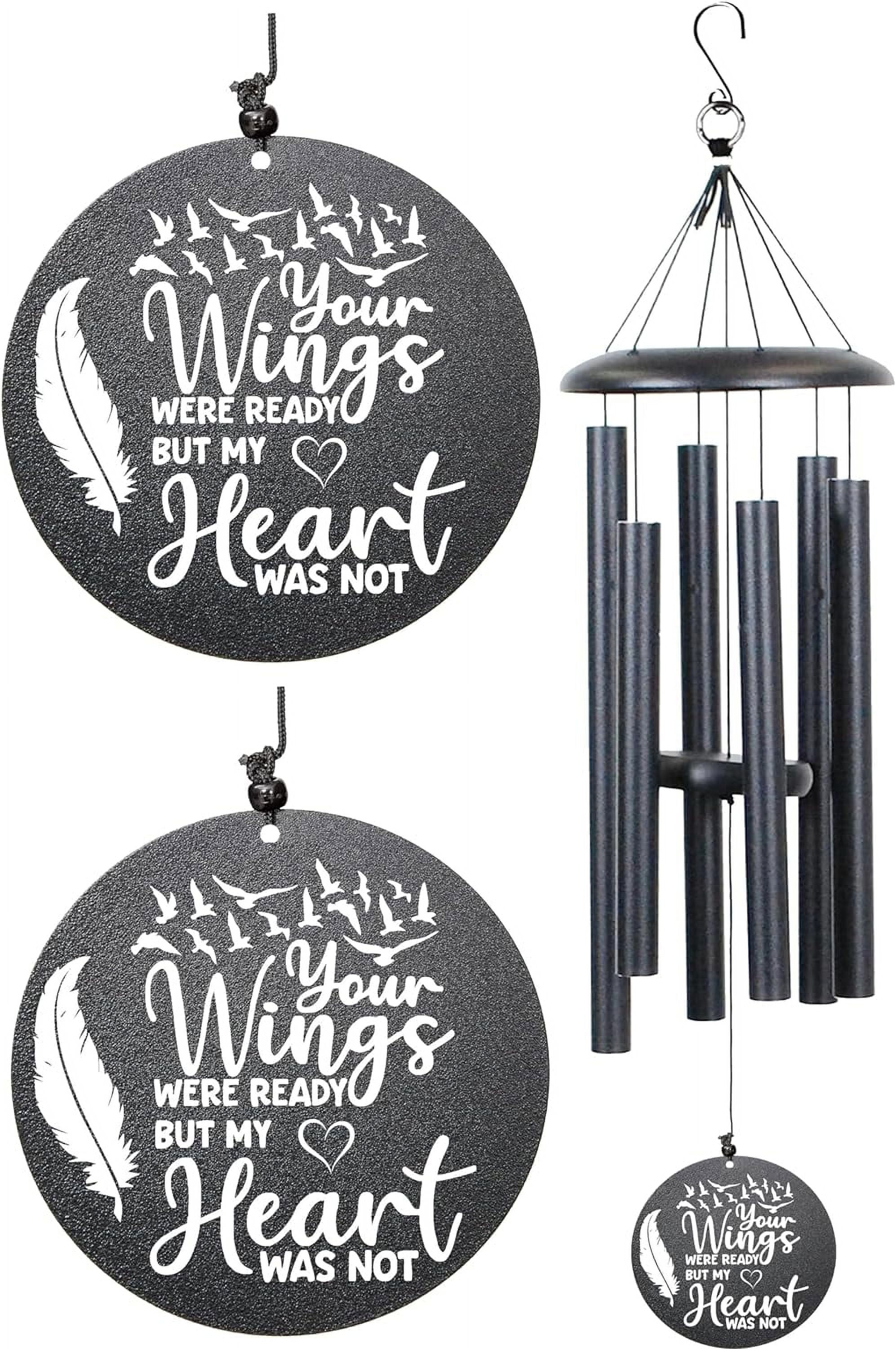 Memorial Wind Chimes for Loss of Loved One Rememberance Gifts for Loss of Dad Mom Wife Husband Daughter Large Angel Windchimes Garden Patio Home Décor