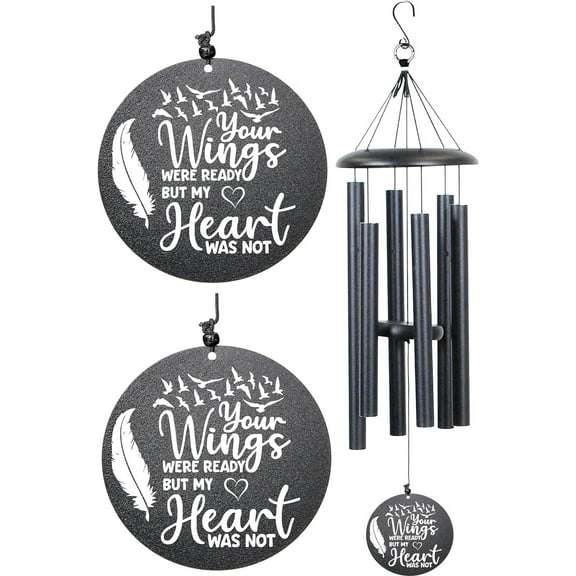Memorial Wind Chimes for Loss of Loved One Rememberance Gifts for Loss of Dad Mom Wife Husband Daughter Large Angel Windchimes Garden Patio Home Dcor