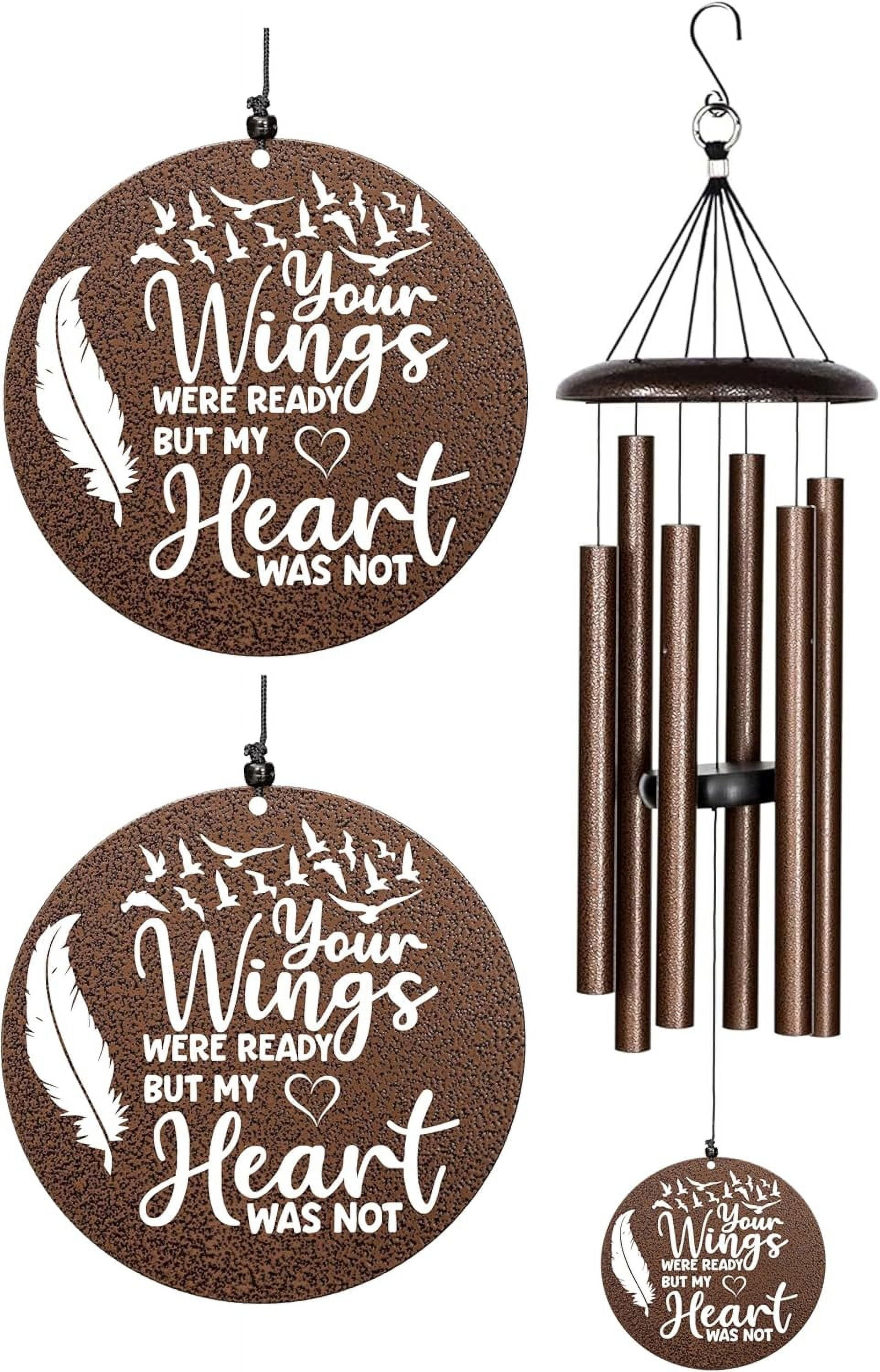 Memorial Wind Chimes for Loss of Loved One Rememberance Gifts for Loss of Dad Mom Wife Husband Daughter Large Angel Windchimes Garden Patio Home Décor