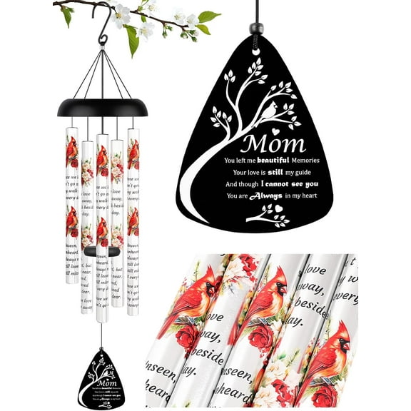 Memorial Wind Chimes Sympathy Gift - Windchimes in Loving Memory of Loved One, Bereavement Gifts for Loss of Mom/Dad, Condolences Grief Remembrance Funeral Grieving, Butterfly