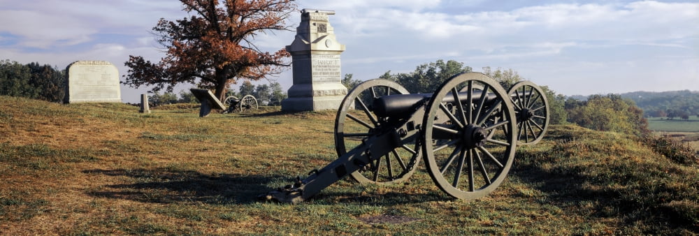 Memorial at Gettysburg National Military Park Gettysburg Pennsylvania USA Canvas Art - Panoramic Images (12 x 36)