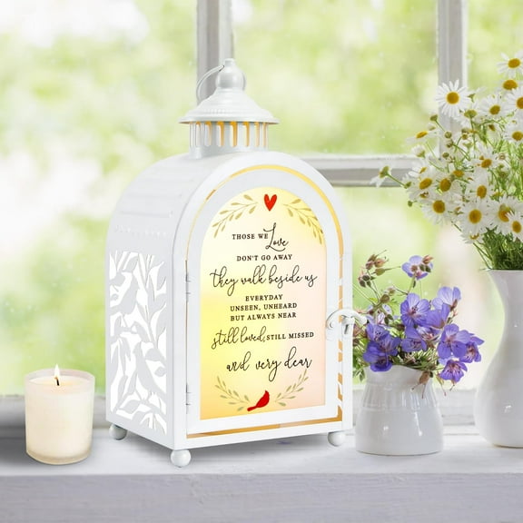 Memorial with Flickering LED Candle - Comforting Sympathy Gift for Loss of Loved Ones