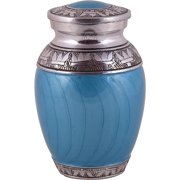 Memorials Silver Linings Sky Blue Keepsake Cremation Urn for Human Ashes BAG INCLUDED Keepsake - 45 lb. or Cubic Inches