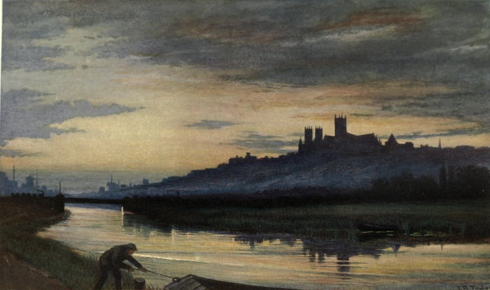 Memorials of old Lincolnshire 1911 Lincoln Cathedral Canvas Art - Edward R Taylor (24 x 36)