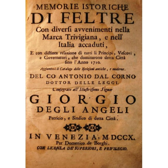 Memorie Storiche Di Feltre