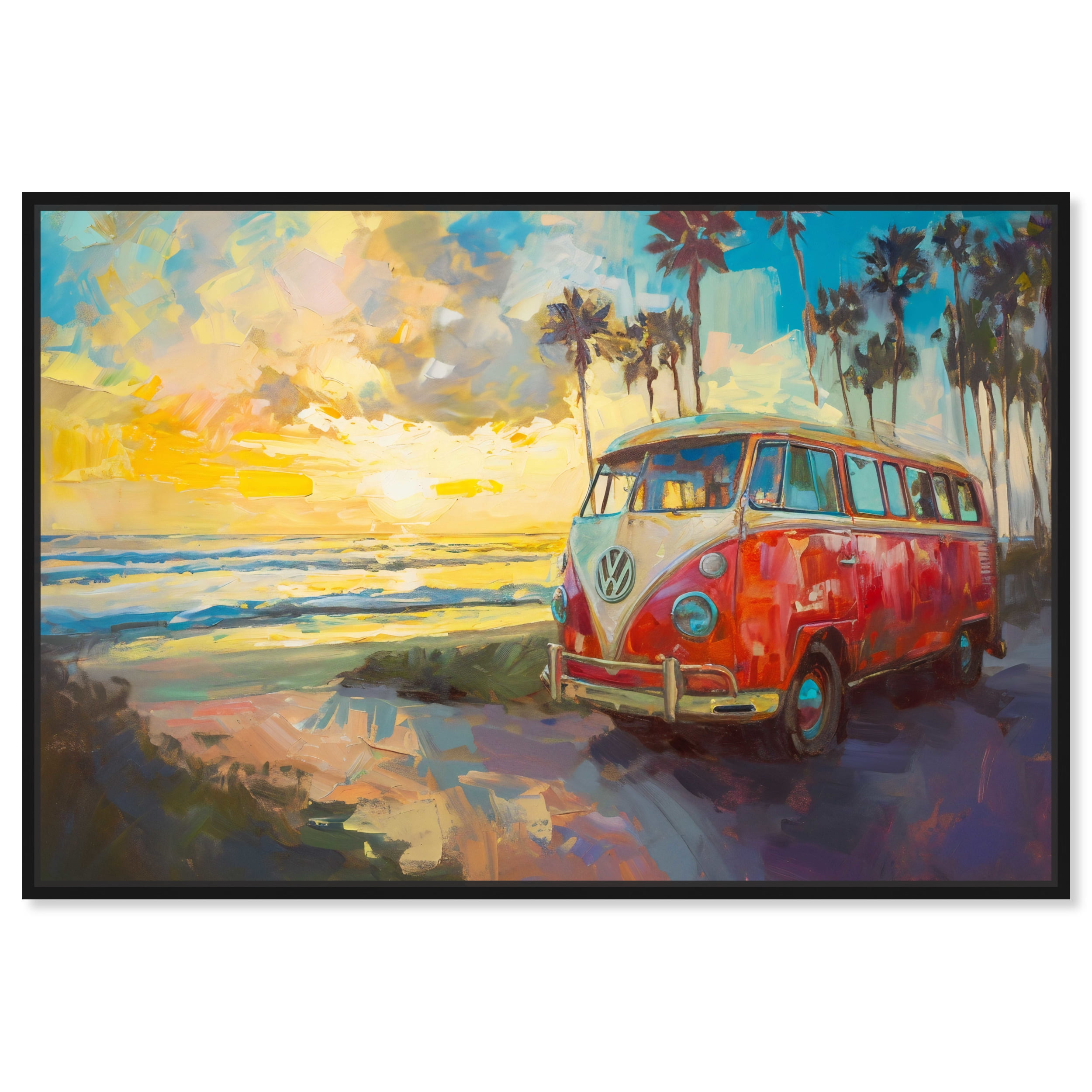 Memories At The Beach Colorful Coastal Wall Art Canvas Wall Art by Art ...