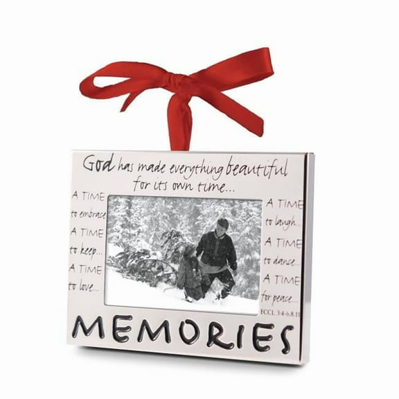 Memories Frame Metal Christmas Ornament