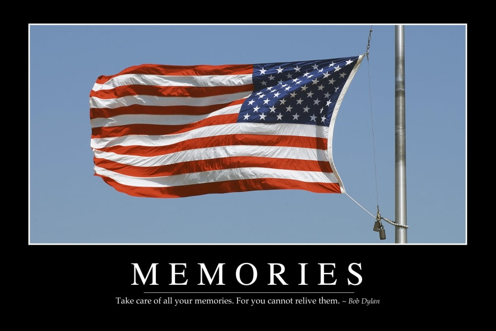 Memories Inspirational Quote and Motivational Poster Canvas Art - Stocktrek Images (34 x 23)
