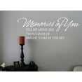 thumbnail image 1 of Memories Like Thousands of Stars Wall Vinyl Memorial Sticker Lettering Decal, 23x8-Inch, White, 1 of 4