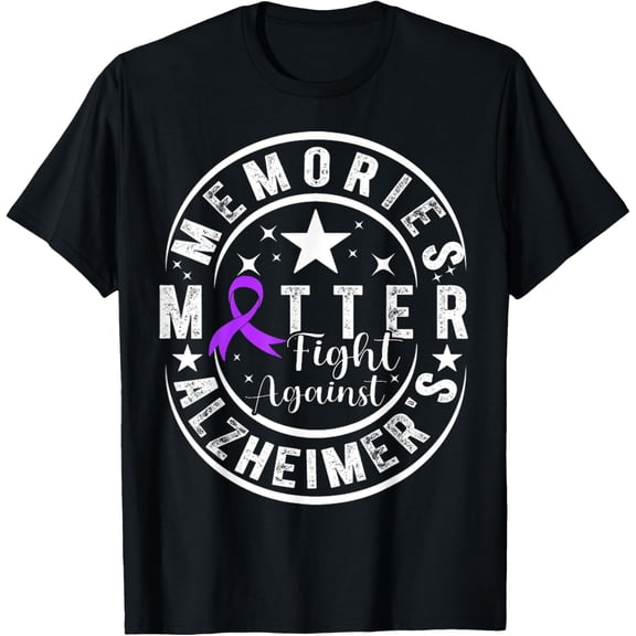 Memories Matter Fight Against Alzheimer's T-ShirtMen and women, Black T-shirt, size: Extra large