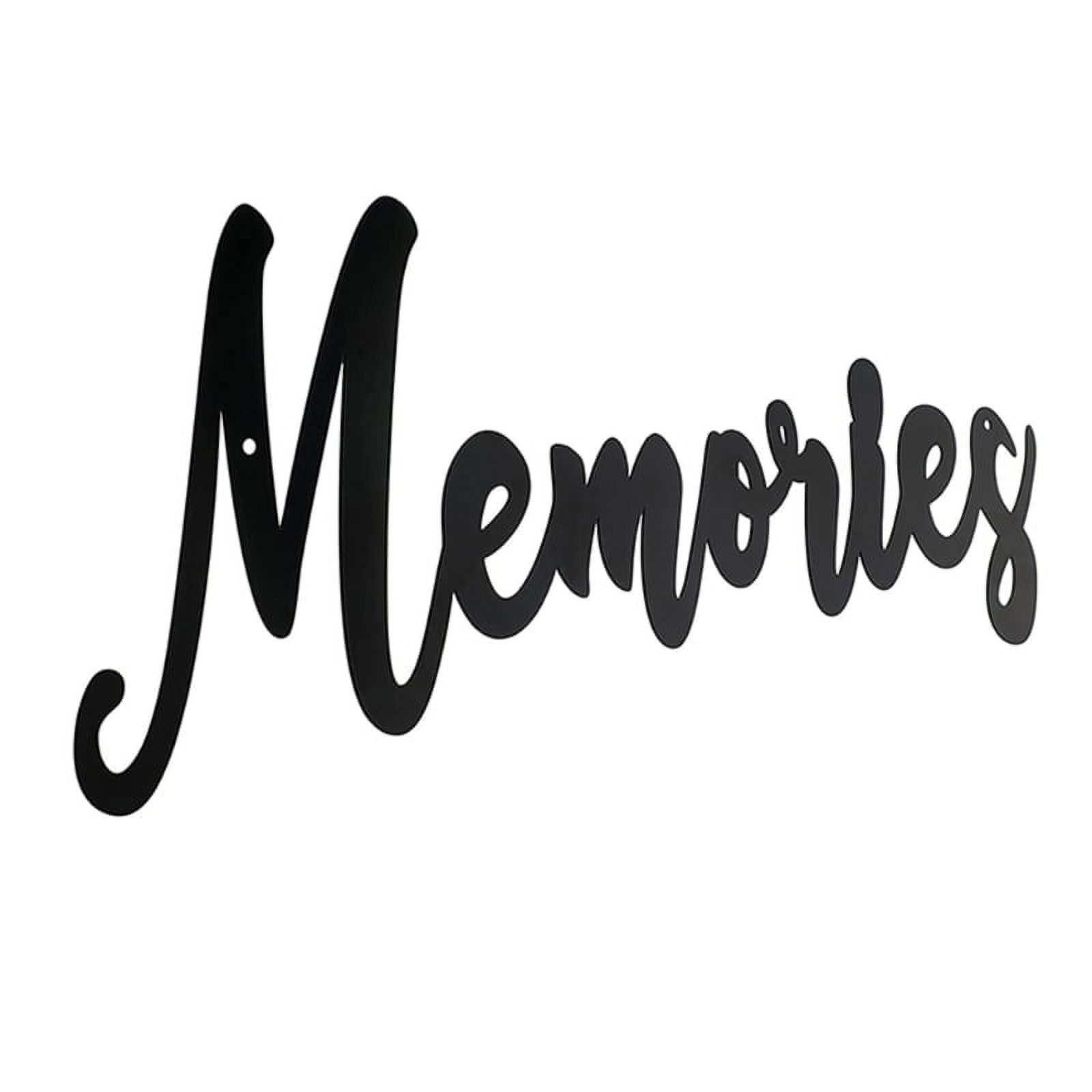 Memories Sign Metal Wall Art Decoration Word Sign Hanging for Home