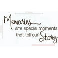 thumbnail image 1 of Memories Wall Quote - Tell Our Story – Family Vinyl Lettering Decor Stickers (Large) 37x20-Inch Chocolate Brown, 1 of 5