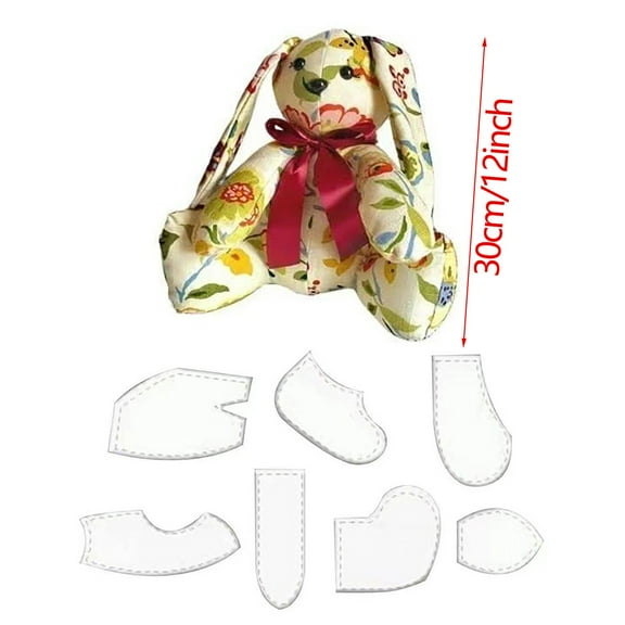 Memory Bear Template under $5! Xqxayjr Memory Bunny Template Ruler Set, 7-Piece Acrylic Sewing Templates with Instructions, DIY Stuffed Animal Pattern for Clothing Keepsake, Craft Kit for Beginners
