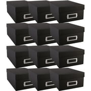 Memory Box by Simply Tidy - Store and Organize Photos - Keepsakes - DVD and CDs - Black - Bulk 12 Pack