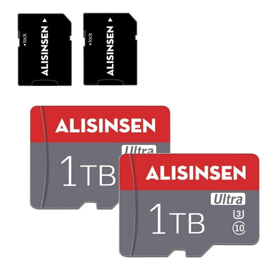 Micro SD Card 1024 TF Card Class 10 Micro SD Memory Cards 1T Mini SD Card High Speed with SD Card Adapter for Smart-Phone,Camera,PC,GOPRO,CAMS 2-pack