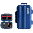 thumbnail image 1 of Memory Card Case Holder, Memory Card Hard Protector Case Professional Water-Resistant Anti-Shock Compact Camera Card Hard Storage Box for 8 SD Cards 4 CF Cards 12 Micro SD/TF Cards (Blue), 1 of 5