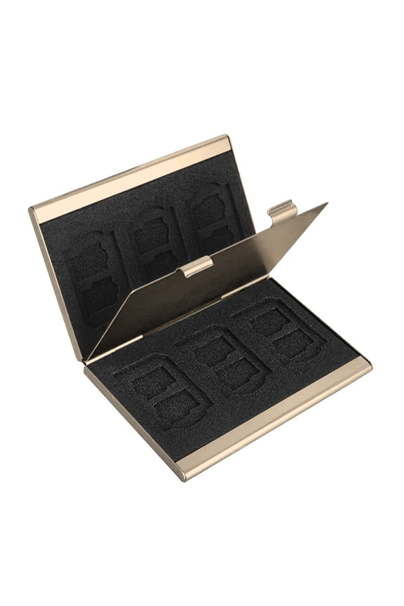 Memory Card Holder Case Aluminum Alloy Hard Shell for Credit Cards IDs and Small Items for Travel and Daily Use