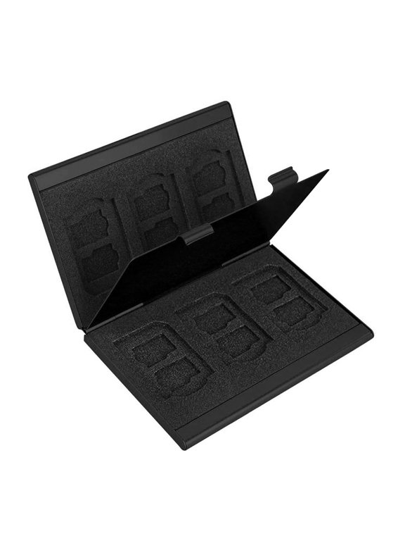 Memory Card Holder Case Aluminum Alloy Hard Shell for Credit Cards IDs and Small Items for Travel and Daily Use