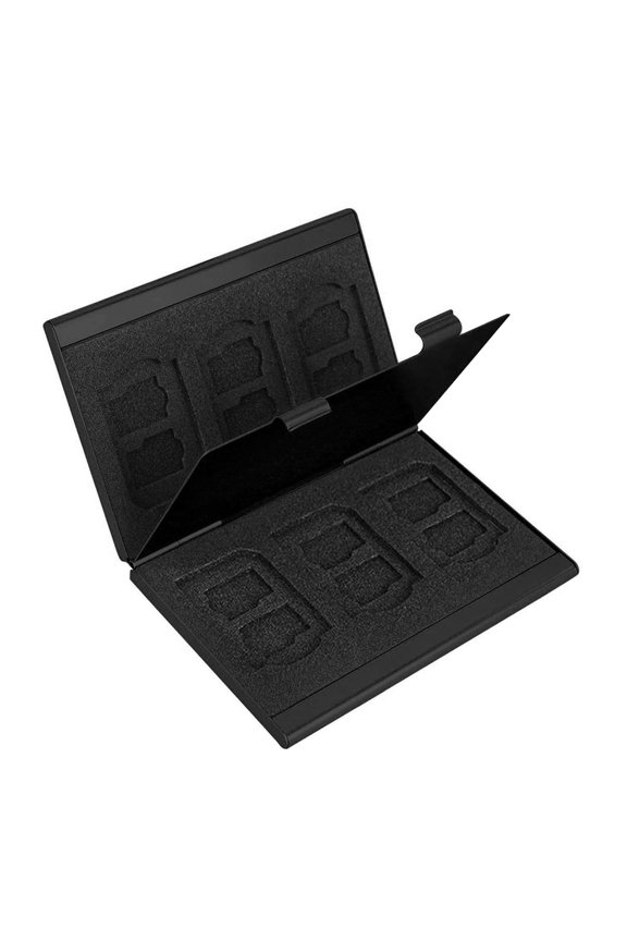 Memory Card Holder Case Aluminum Alloy Hard Shell for Credit Cards IDs and Small Items for Travel and Daily Use