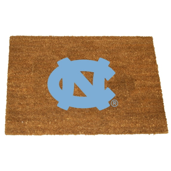 NCAA North Carolina TarHeels 19.5x29.5 Inch Coir Fiber Door Mat with Flocked Team Logo
