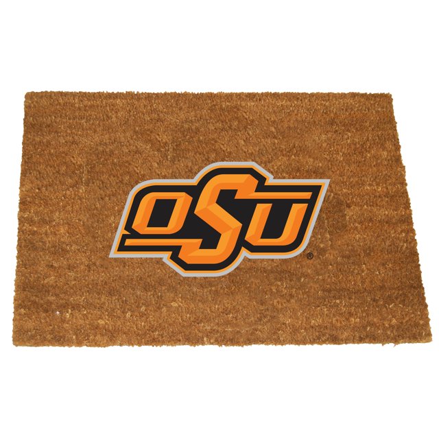 Memory Company LLC Colored Logo Door Mat NCAA OKLAHOMA STATE
