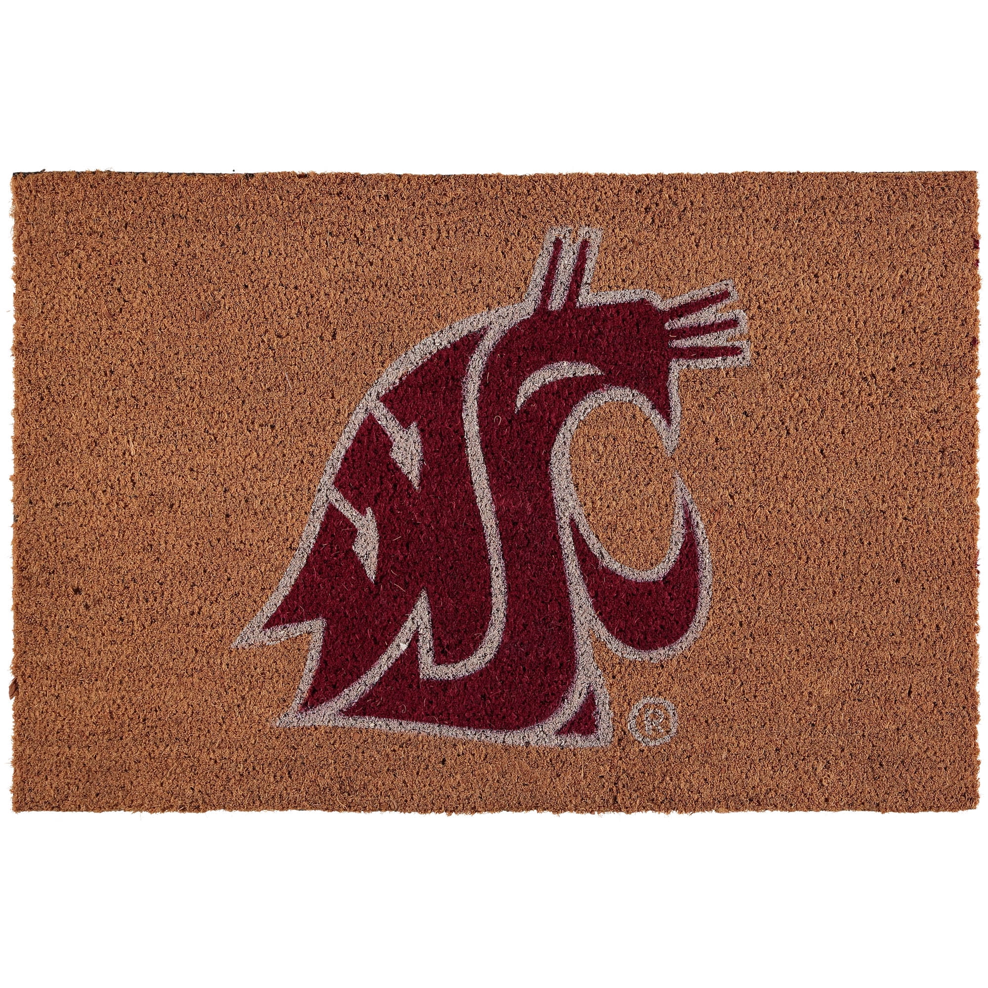 Memory Company LLC Colored Logo Door Mat NCAA WASHINGTON STATE