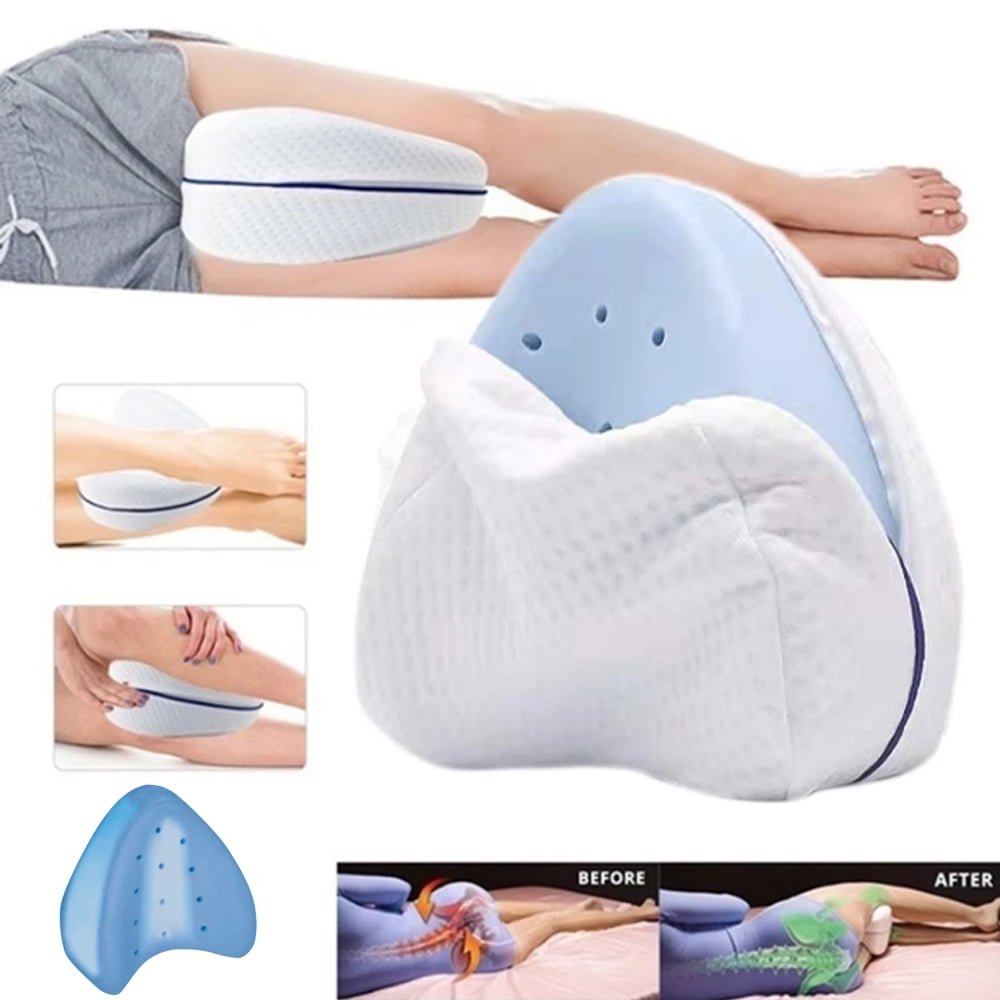 Vaunn Medical Memory Foam Orthopedic Knee Pillow and Bed Wedge Cushion for  Sciatica Relief, Back Pain, Leg Pain, Pregnancy, Hip and Joint Pain