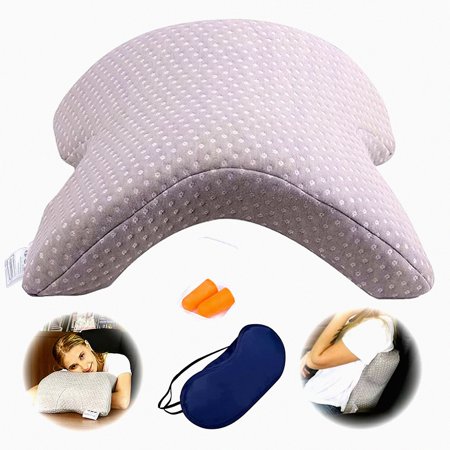 Memory Cuddle Couple Pillow - Rebound Pressure Neck Support for Side Sleeper - Lumbar Comfort Pillow for Couples Sleeping