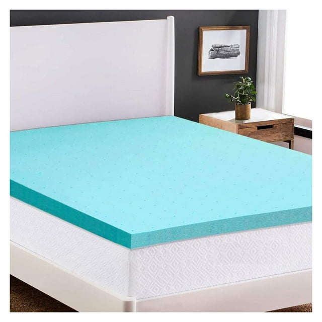 Memory Foam 3 Inch Queen Mattress Topper Mattress Pad, Gel Infused Soft