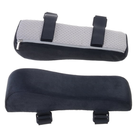 Memory Foam Armrest Cushions With Adjustable Straps For Office Gaming Chairs Washable Removable Elbow Support Pads 2pcs