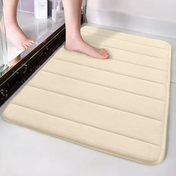 Memory Foam Bath Mat 16x24 Ultra Soft and Absorbent Bathroom Rugs, Non-Slip, Machine Wash Dry, Thick Bath Rug Carpet for Bathroom Floor, Sink and Shower