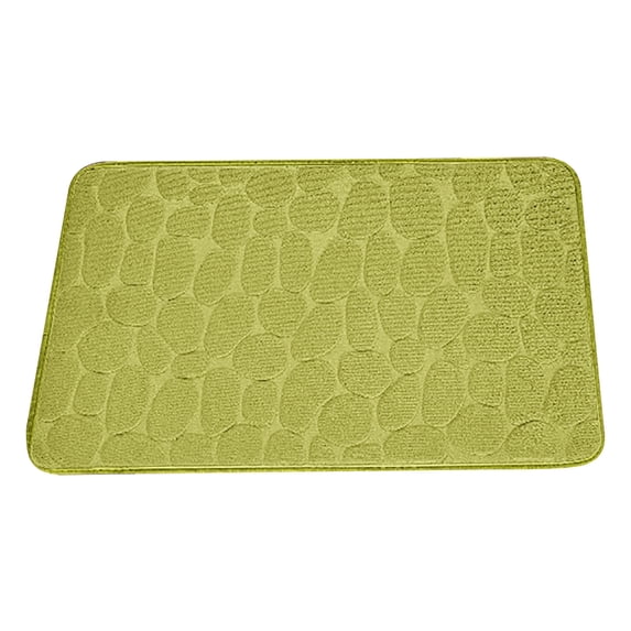 Memory Foam Bath Mat, 23.6X15.75inch Soft Absorbent Cobblestone Embossed Bathroom Rug, Non-Slip Quick Dry Floor Mat, Comfortable Thick Shower Rug for Bathroom, Tub and Entryway