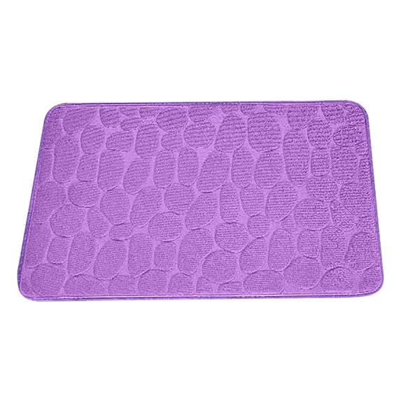Memory Foam Bath Mat, 23.6X15.75inch Soft Absorbent Cobblestone Embossed Bathroom Rug, Non-Slip Quick Dry Floor Mat, Comfortable Thick Shower Rug for Bathroom, Tub and Entryway