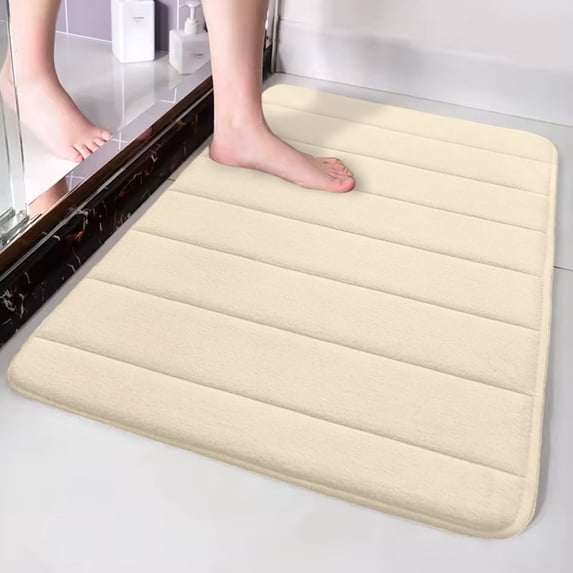Memory Foam Bath Mat, 24" x 16", Ultra Soft and Non-Slip Bathroom Rugs, Water Absorbent and Machine Washable Bath Rug for Bathroom, Shower, and Tub