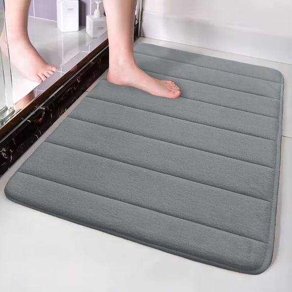 Memory Foam Bath Mat, 24" x 16", Ultra Soft and Non-Slip Bathroom Rugs, Water Absorbent and Machine Washable Bath Rug for Bathroom, Shower, and Tub
