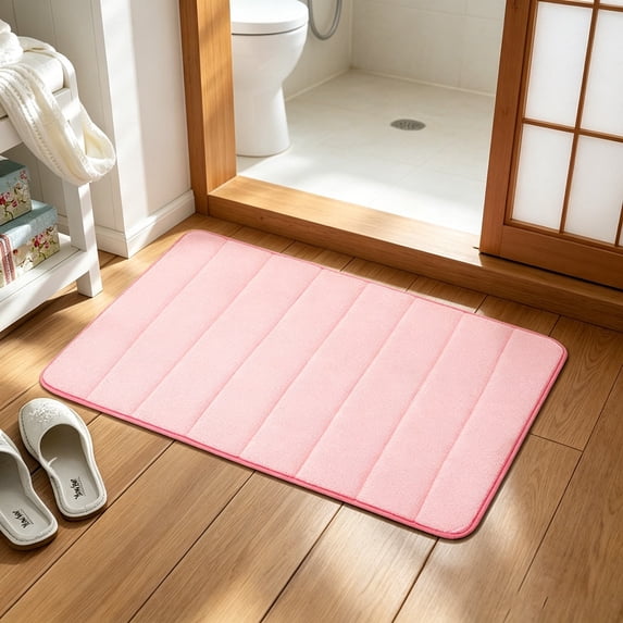 Memory Foam Bath Mat Bathroom Rugs Toilet Soft Non Slip Mat Bathroom Bedroom Floor Shower Rug Decor Comfortable Water Absorbent Machine Washable Easier To Dry Floor Rug Mats,Area Rug