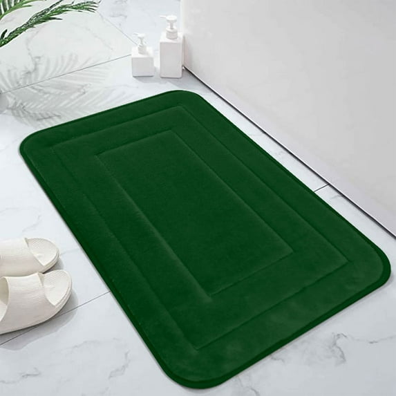 Memory Foam Bath Mat - Bathroom Water-Absorbing Door Mat, Dry Entry Mat For Shower Room, Solid Color Non-Slip Rug For Toilet Entrance