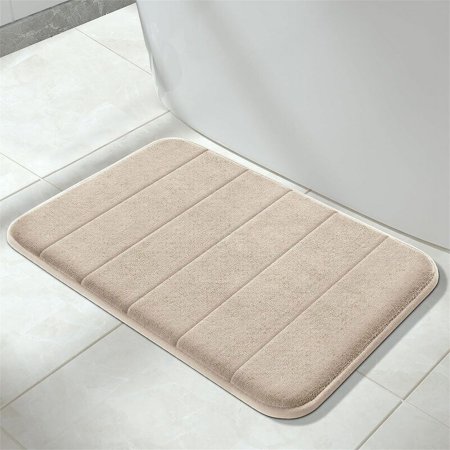 Memory Foam Bath Mat Beige - 24" x 17"
